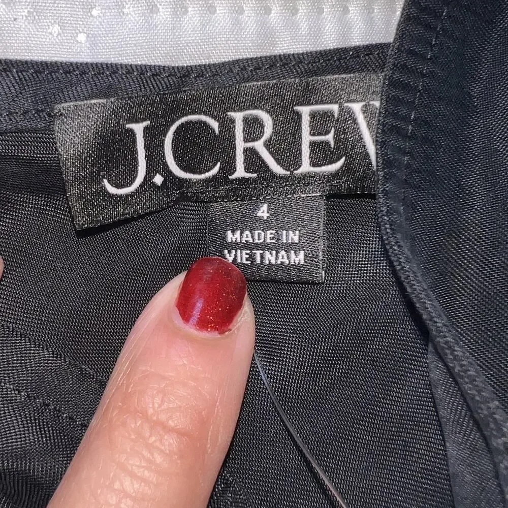 J.Crew Gwyneth Slip Dress Size 4 Black Cupro Blend V-Neck Classic Party NEW NWT - Picture 12 of 13